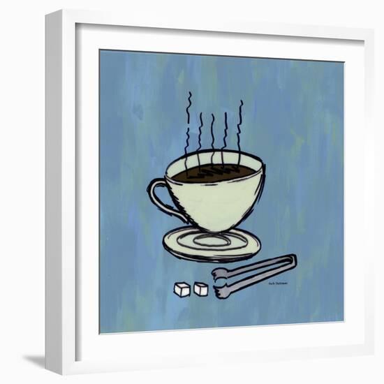 Coffee Art Blue-Herb Dickinson-Framed Photographic Print