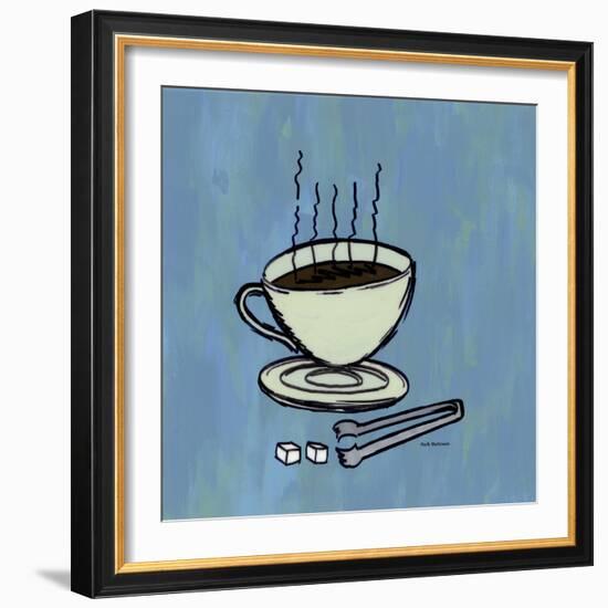 Coffee Art Blue-Herb Dickinson-Framed Photographic Print