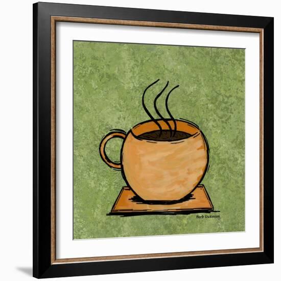 Coffee Art Green-Herb Dickinson-Framed Photographic Print