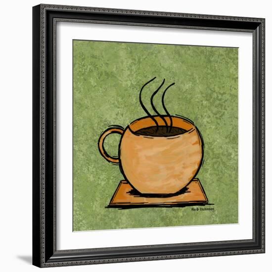 Coffee Art Green-Herb Dickinson-Framed Photographic Print