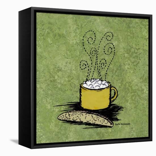 Coffee Art Green-Herb Dickinson-Framed Premier Image Canvas