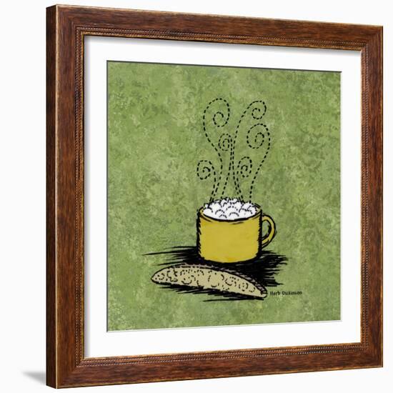 Coffee Art Green-Herb Dickinson-Framed Photographic Print