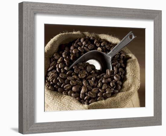 Coffee Beans in a Jute Sack-Jean-Michel Georges-Framed Photographic Print