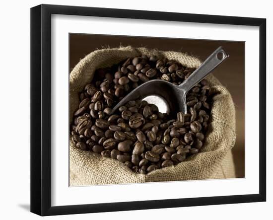 Coffee Beans in a Jute Sack-Jean-Michel Georges-Framed Photographic Print