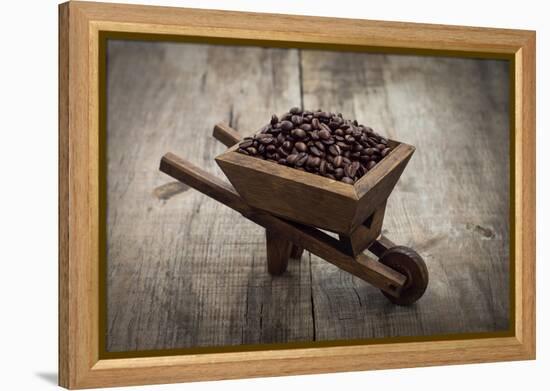 Coffee Beans In A Wheelbarrow-kbuntu-Framed Stretched Canvas