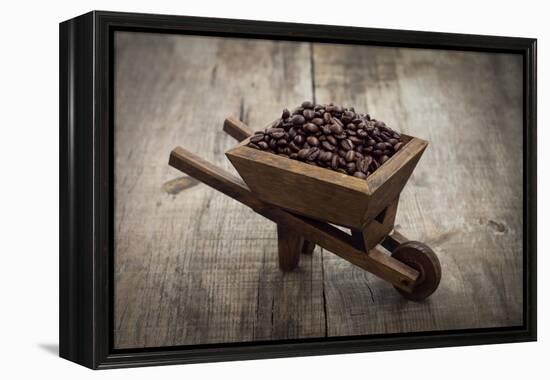 Coffee Beans In A Wheelbarrow-kbuntu-Framed Stretched Canvas