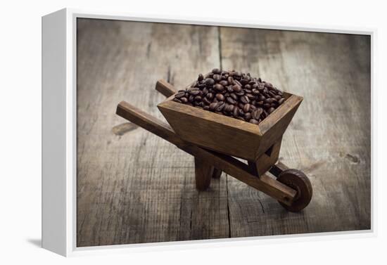 Coffee Beans In A Wheelbarrow-kbuntu-Framed Stretched Canvas