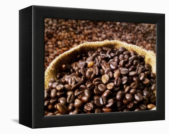 Coffee Beans, Some in a Sack-Dieter Heinemann-Framed Premier Image Canvas