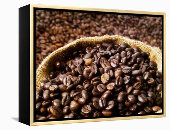 Coffee Beans, Some in a Sack-Dieter Heinemann-Framed Premier Image Canvas