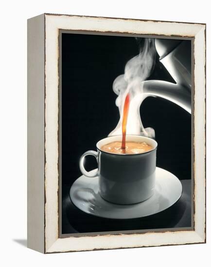 Coffee Being Poured into a Cup-J?rgen Klemme-Framed Premier Image Canvas