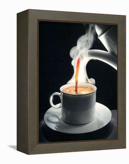 Coffee Being Poured into a Cup-J?rgen Klemme-Framed Premier Image Canvas