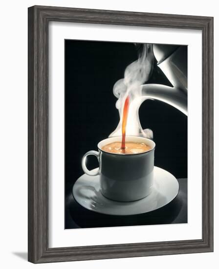 Coffee Being Poured into a Cup-J?rgen Klemme-Framed Photographic Print