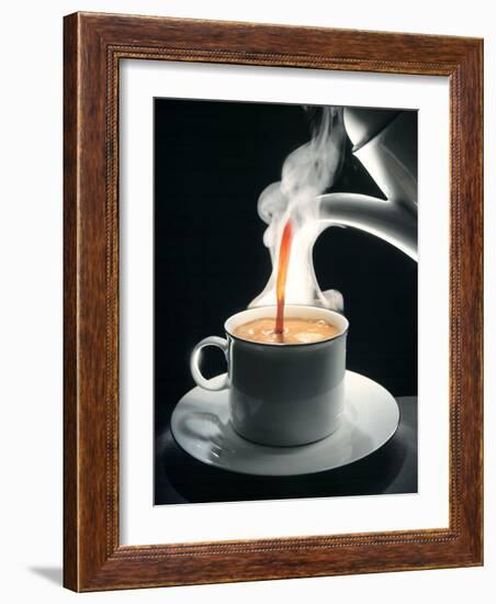 Coffee Being Poured into a Cup-J?rgen Klemme-Framed Photographic Print