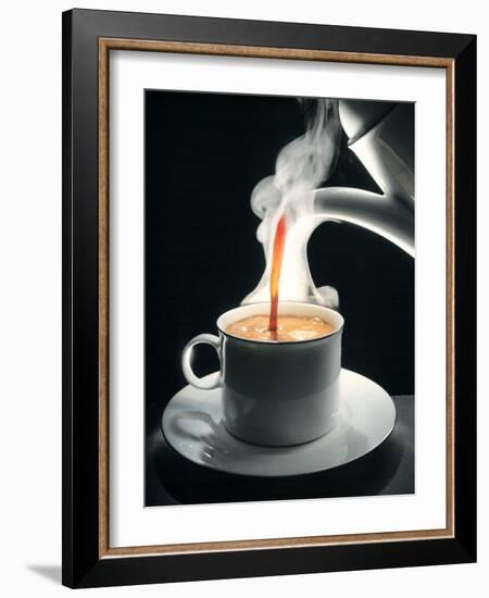 Coffee Being Poured into a Cup-J?rgen Klemme-Framed Photographic Print