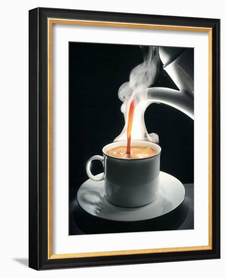 Coffee Being Poured into a Cup-J?rgen Klemme-Framed Photographic Print