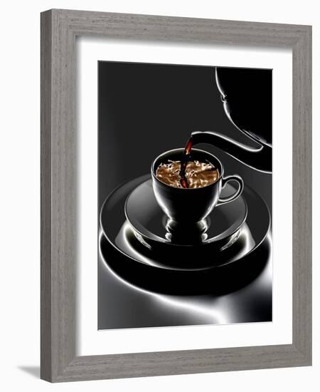 Coffee Being Poured-Hermann Mock-Framed Photographic Print