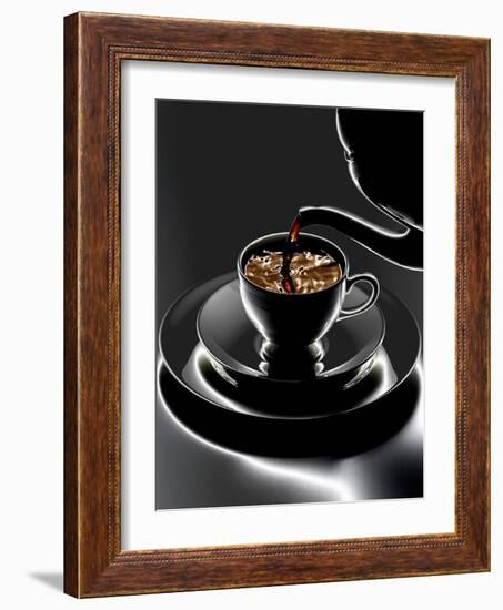 Coffee Being Poured-Hermann Mock-Framed Photographic Print