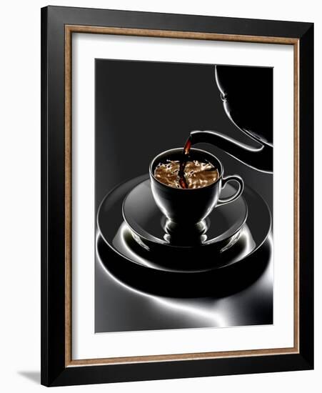 Coffee Being Poured-Hermann Mock-Framed Photographic Print