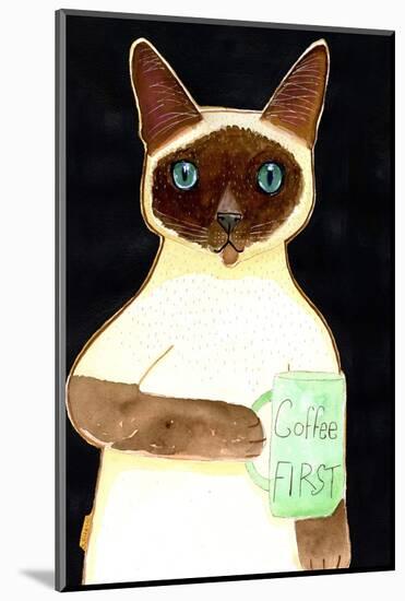 Coffee Cat 2 Siamese-Sharyn Bursic-Mounted Photographic Print