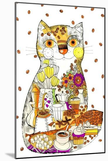 Coffee Cat 2-Oxana Zaika-Mounted Giclee Print
