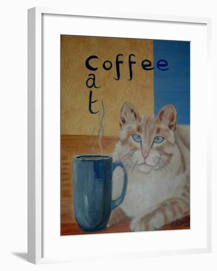 Coffee Cat-Ruth Palmer-Framed Art Print