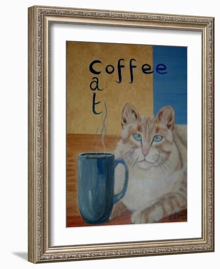 Coffee Cat-Ruth Palmer-Framed Art Print