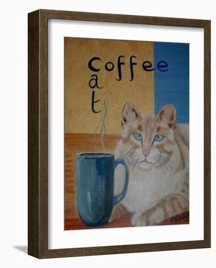 Coffee Cat-Ruth Palmer-Framed Art Print