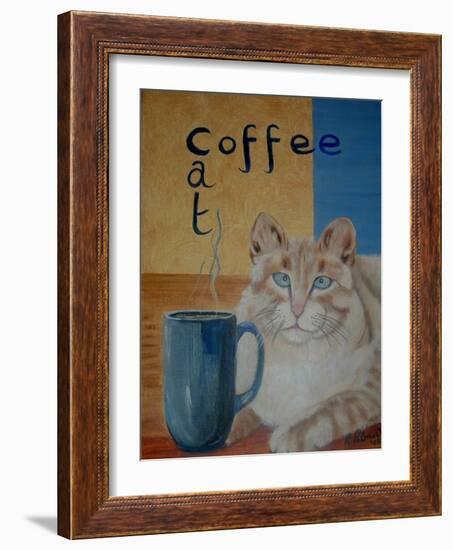 Coffee Cat-Ruth Palmer-Framed Art Print