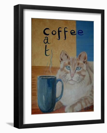 Coffee Cat-Ruth Palmer-Framed Art Print