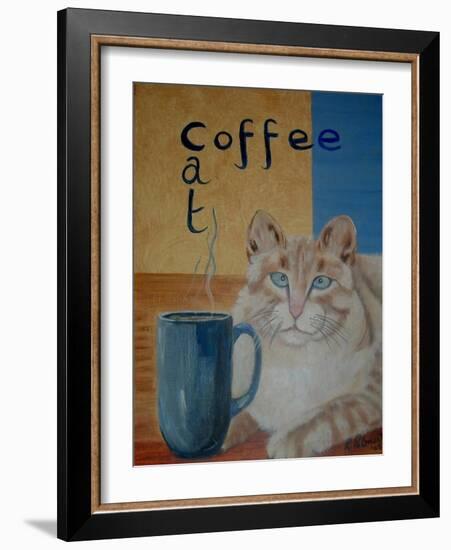 Coffee Cat-Ruth Palmer-Framed Art Print