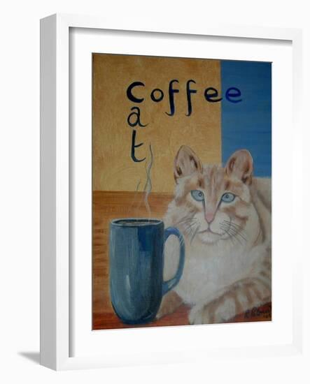 Coffee Cat-Ruth Palmer-Framed Art Print