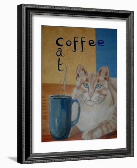 Coffee Cat-Ruth Palmer-Framed Art Print