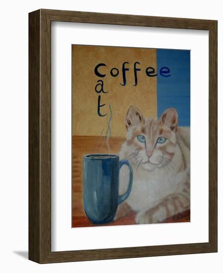 Coffee Cat-Ruth Palmer-Framed Art Print