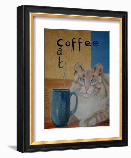 Coffee Cat-Ruth Palmer-Framed Art Print