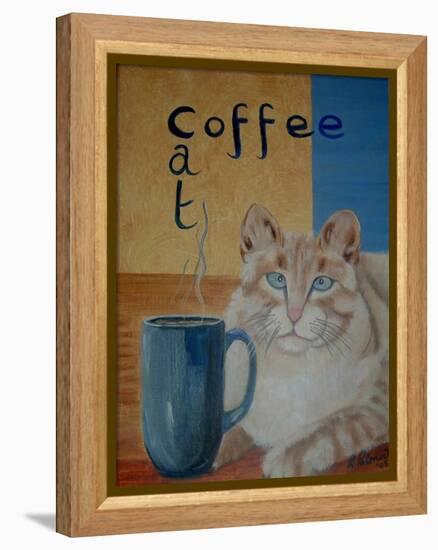 Coffee Cat-Ruth Palmer-Framed Stretched Canvas