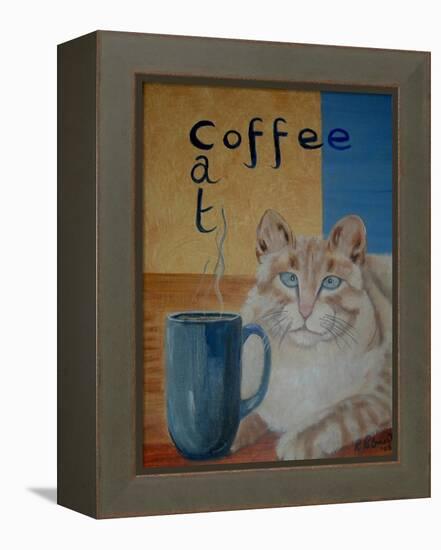 Coffee Cat-Ruth Palmer-Framed Stretched Canvas