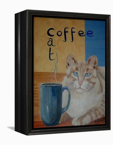 Coffee Cat-Ruth Palmer-Framed Stretched Canvas