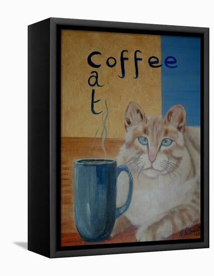 Coffee Cat-Ruth Palmer-Framed Stretched Canvas