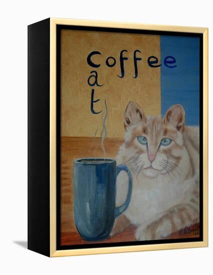 Coffee Cat-Ruth Palmer-Framed Stretched Canvas