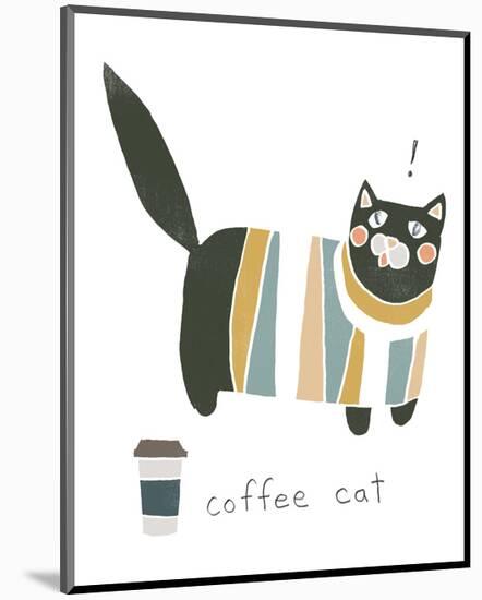 Coffee Cats III-June Vess-Mounted Art Print
