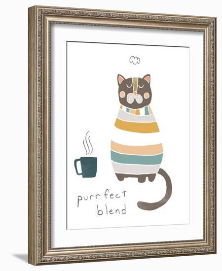 Coffee Cats IV-June Vess-Framed Art Print