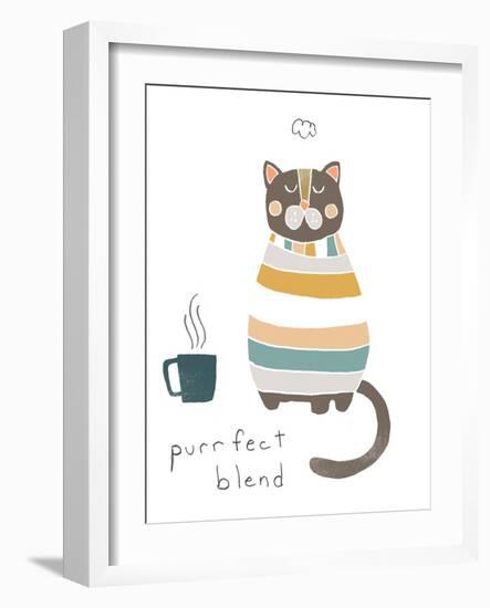 Coffee Cats IV-June Vess-Framed Art Print