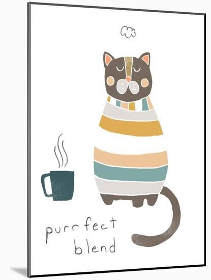 Coffee Cats IV-June Vess-Mounted Art Print
