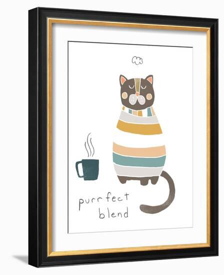 Coffee Cats IV-June Vess-Framed Art Print