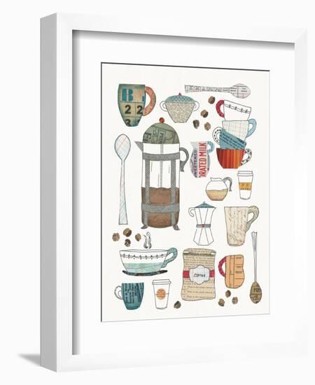 Coffee Chart II V2-Courtney Prahl-Framed Premium Giclee Print