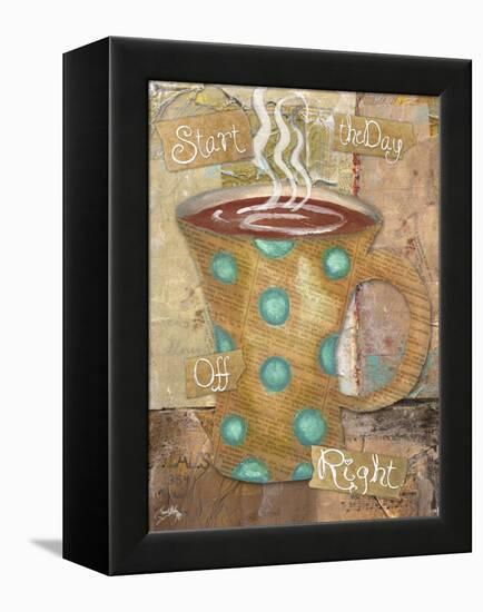 Coffee Collage II-Elizabeth Medley-Framed Stretched Canvas