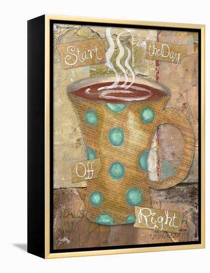 Coffee Collage II-Elizabeth Medley-Framed Stretched Canvas