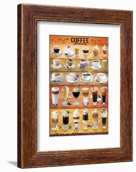 Coffee Collage-null-Framed Art Print