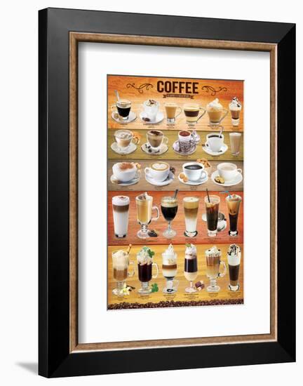 Coffee Collage-null-Framed Art Print