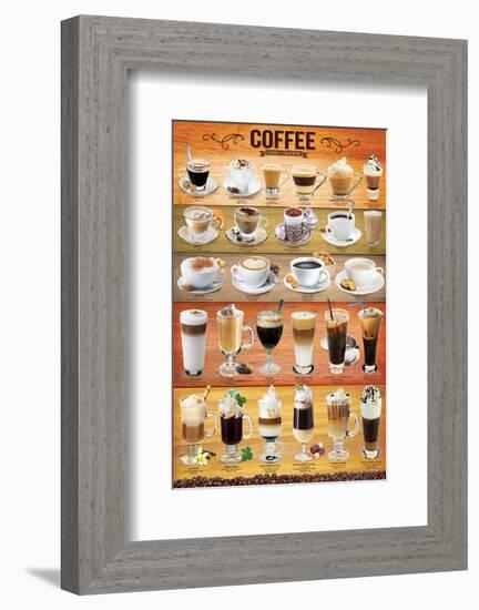 Coffee Collage-null-Framed Art Print